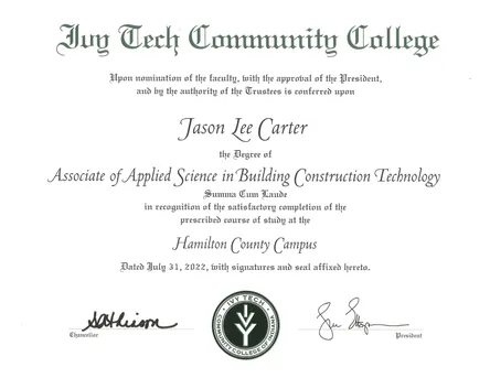 Associate of Applied Science in Building Construction Technology